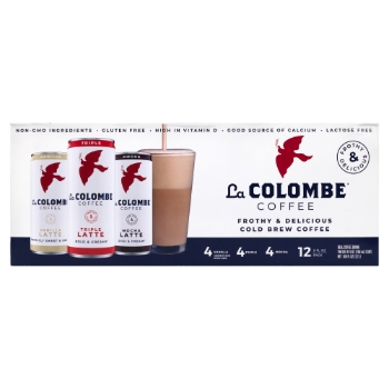 La Colombe Draft Latte Cold Brew Coffee Variety Pack, 9 oz, 12 Cans/Case