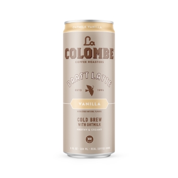 La Colombe Oatmilk Vanilla Draft Latte, 11 oz, 12 Cans/Case