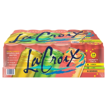 LaCroix Sparkling Lemon, Lime, and Grapefruit Variety Pack, 12 oz, 24 Cans/Carton