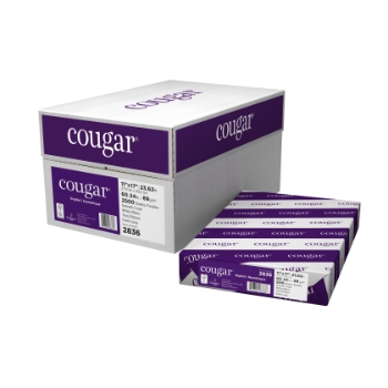 Cougar Digital Text Paper, 98 Bright, 60 lb, 11&quot; x 17&quot;, White, 500 Sheets/Ream, 5 Reams/Carton