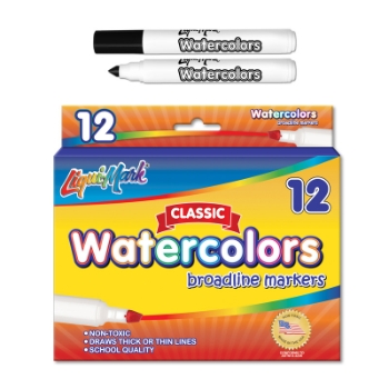 Liqui-Mark Watercolor Marker, Broadline, Conical Tip, Black