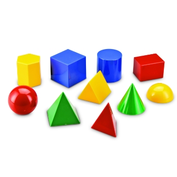 Learning Resources Large Geometric Plastic Shapes, Assorted Colors