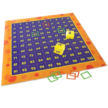 Learning Resources Hundred Activity Mat, 4&#39; x 4&#39;