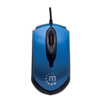Manhattan Edge Wired USB Mouse, Blue
