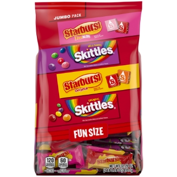 Skittles Fun Size Chewy Candy Variety Bag, 32.28 oz