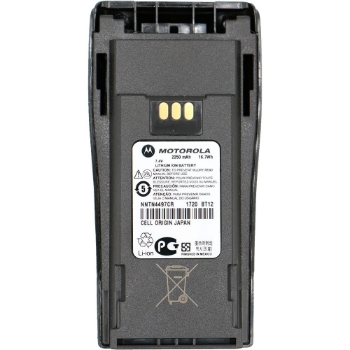 Motorola Solutions Premium High-Capacity Lithium Ion Battery, 2250 mAh, 7.4 V DC, Black