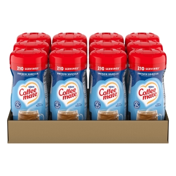 Coffee Mate Powdered Coffee Creamer, French Vanilla, 15 oz Canisters,12 Canisters/Case