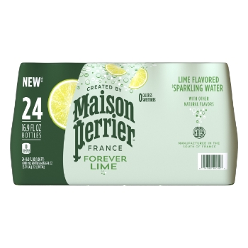 Maison Perrier Sparkling Water, Lime, 16.9 oz, 24/Case