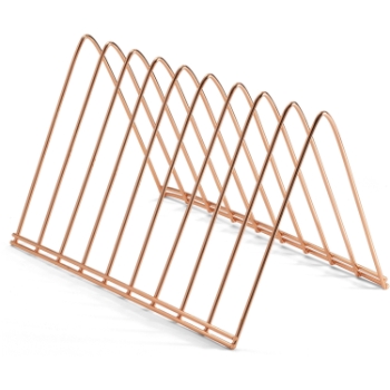 Officemate Triangle Wire Sorter, Steel Wire, 7&quot; W x 7&quot; H x 11&quot; D, Rose Gold