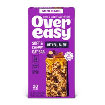 Over Easy Oat Mini Bar, Oatmeal Raisin, 0.8 oz, 20 Bars/Box