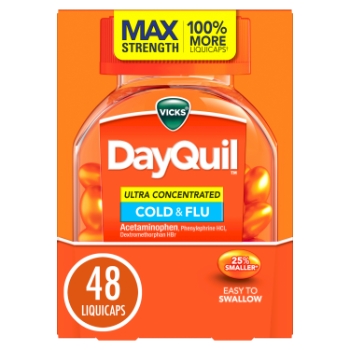 Vicks DayQuil Ultra Concentrated Liquicaps, 48 Liquicaps/Bottle, 12 Bottles/Carton