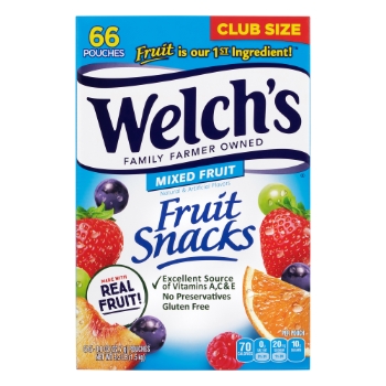 Welch&#39;s Mixed Fruit Snacks, 0.8 oz, 66/Case