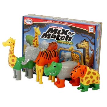 Popular Playthings Magnetic Mix or Match Animals, Ages 2 and Up, 12 Pieces
