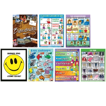 Poster Pals Spanish Essential Classroom Posters Set II, 7/Set