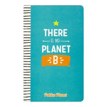 Pukka Pads There Is No Planet B Soft Cover Notebook, 5&quot; x 8&quot;, Ruled, 192 Sheets, Blue