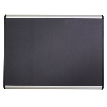 Quartet Prestige Plus Magnetic Fabric Bulletin Board, 72&quot; x 48&quot;, Black Surface, Aluminum Frame