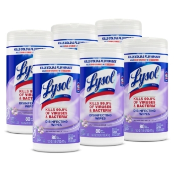 Lysol Disinfecting Wipes, Early Morning Breeze Scent, 80/Canister, 6 Canisters/Carton