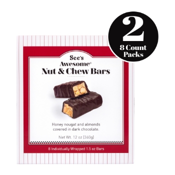 See&#39;s Candies Awesome Nut &amp; Chew Bars, 12 oz, 16/Pack
