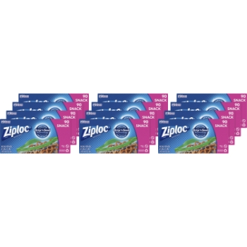 Ziploc Snack Size Storage Bags, 90/Box