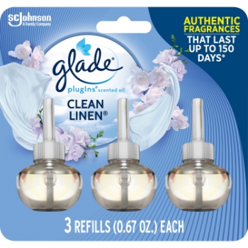 Glade Plug-In Warmers Linen Air Refill, Clean Linen, 3/Pack