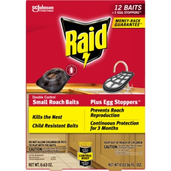 Raid Double Control Small Roach Baits, 12/Box