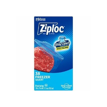 Ziploc Grip n&#39; Seal Freezer Bags, 38/Box