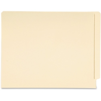 Smead 100% Recycled End Tab Folders, Reinforced Tab, Letter Size, Manila, 100/Box