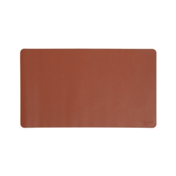 Smead Desk Pad, Vegan Leather with Non-Slip Faux Suede Backing, 23.6” x 13.7”, Saddle