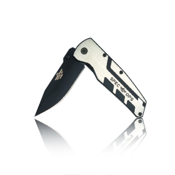 Spec Ops Folding Pocket Knife, Black/Silver