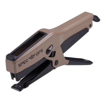Spec Ops M68E Elite Heavy Wire Plier Stapler, 50 Sheet Capacity, Black/Tan