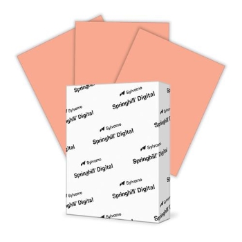 Springhill Digital Index Colors Cardstock, 110 lb, 8.5&quot; x 11&quot;, Salmon, 250 Sheets/Pack