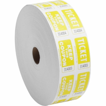 Sparco Roll Tickets, Yellow, 2000 Tickets/Roll