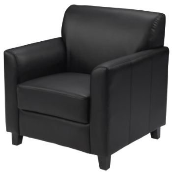 Betts Collection Leathersoft Chair, 29&quot; L x 30.5&quot; W x 31.5&quot; H, 58 lba, Black