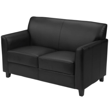 The Betts Collection Leathersoft Loveseat, 29&quot; L x 52&quot; W x 32.25&quot; H, 78 lbs, Black