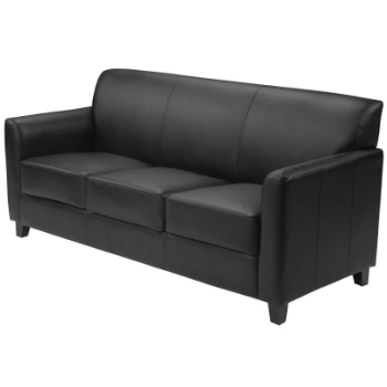 The Betts Collection Leathersoft Sofa, 29&quot; L x 70&quot; W x 32.25&quot; H, 96 lbs, Black