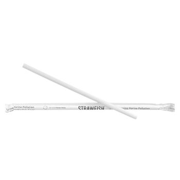 StrawFish Jumbo Wrapped Straws, 7.75&quot;, Natural, 5000/Case
