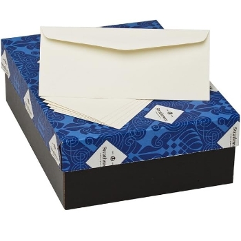 Strathmore 25% Cotton Business Envelopes, Natural White, 24 lbs, 4 1/8 x 9 1/2, 500/Box