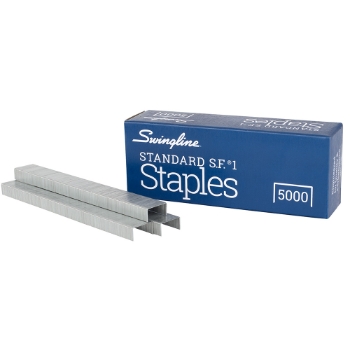 Swingline S.F. 1 Standard Economy Staples, Chisel Point, Full-Strip, Silver, 5000/Box