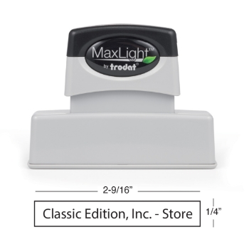 Trodat Custom MaxLight XL-55 Pre-Inked Stamp, 1/4&quot; x 2-9/16&quot;