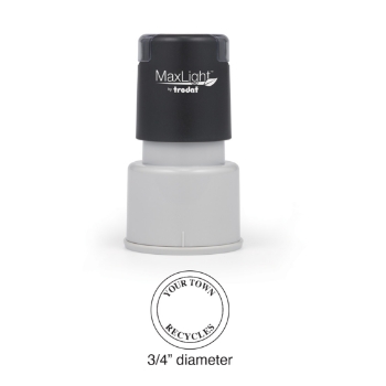 Trodat Custom MaxLight XL-325 Pre-Inked Stamp, Round, 3/4&quot; Dia