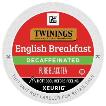 TWININGS K-Cup&#174; Pods, Tea, English Breakfast Decaf, 24/BX