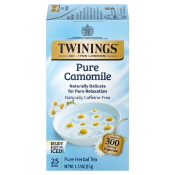 TWININGS Tea Bags, Pure Camomile, 25/BX
