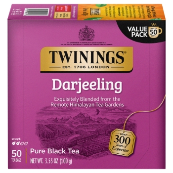 TWININGS Tea Bags, Darjeeling, 50/BX