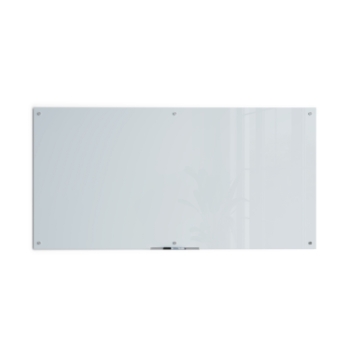 U Brands Glass Non-Magnetic Dry-Erase Board, 72&quot; x 36&quot;, White Frosted Surface