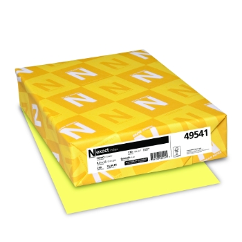 Neenah Paper Exact Index Cardstock, 110 lb, 8.5&quot; x 11&quot;, Canary, 250 Sheets/Pack