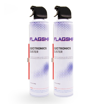 Flagship Compressed Air Duster Cleaner, 17 oz, 2/Pack