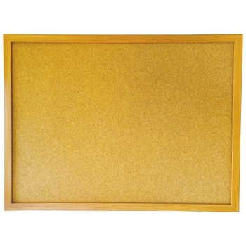W.B. Mason Co. Cork Board with Oak-Finished Frame, 24 in x 18 in, Natural