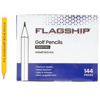 Flagship #2 Golf and Pew Pencil, Yellow Barrel, Black Lead, 144/Box
