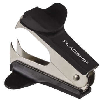 Flagship Staple Remover, Jaw Style, Black