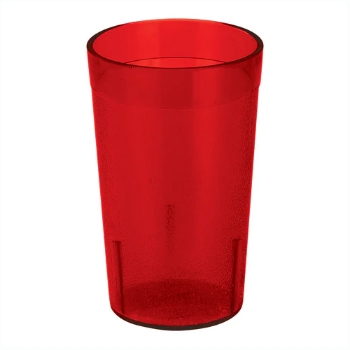 Winco Pebbled Tumblers, 5 oz, Plastic, Red, Dozen